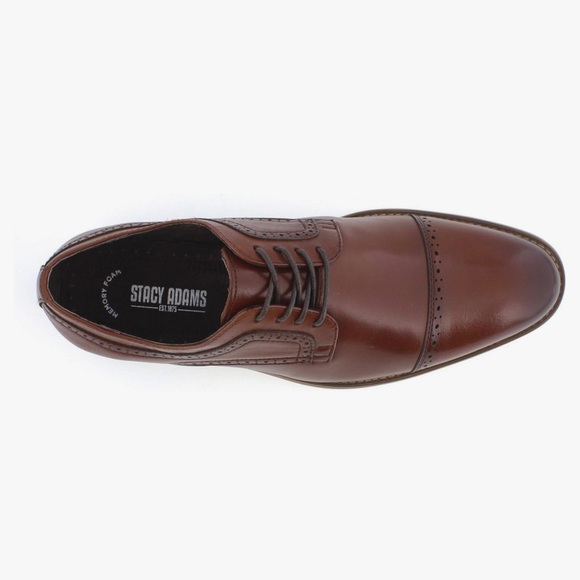 New Stacy Adams Men's Dickinson Cap-Toe Lace-up Oxford - Picture 2 of 5